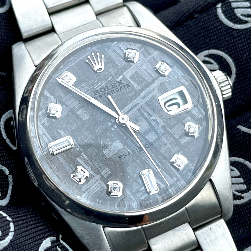 Diamond Meteorite Dial Rolex Date 34mm